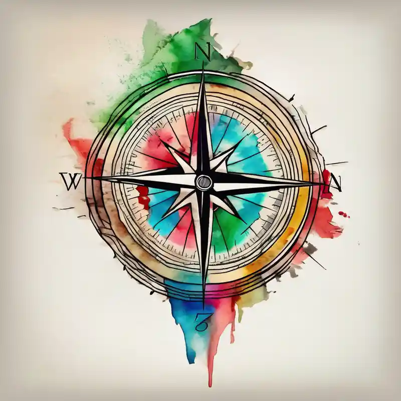 Compass on the back of the palm in the shape of Nigeria with longitude written on the top and latitude written on the bottom.